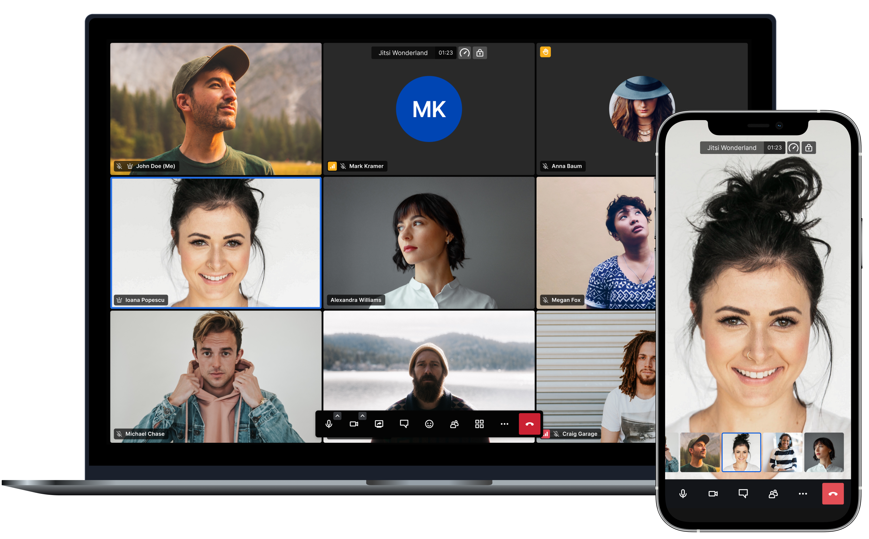 Bild på ett online möte